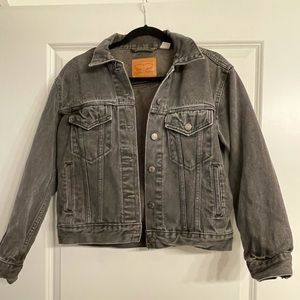 Levi’s ex-boyfriend faded black denim jacket